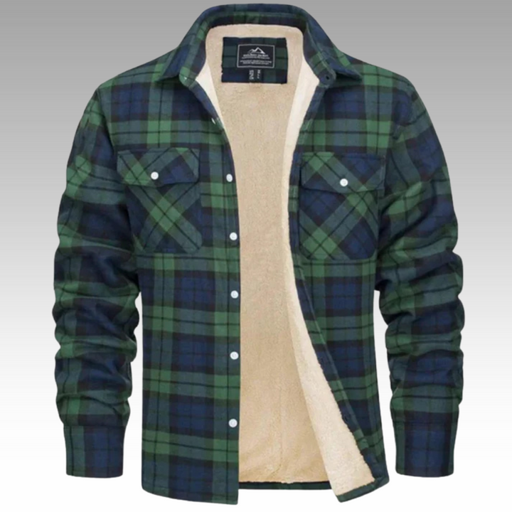 Truffle – Checked Trucker Jacket with Fleece Lining