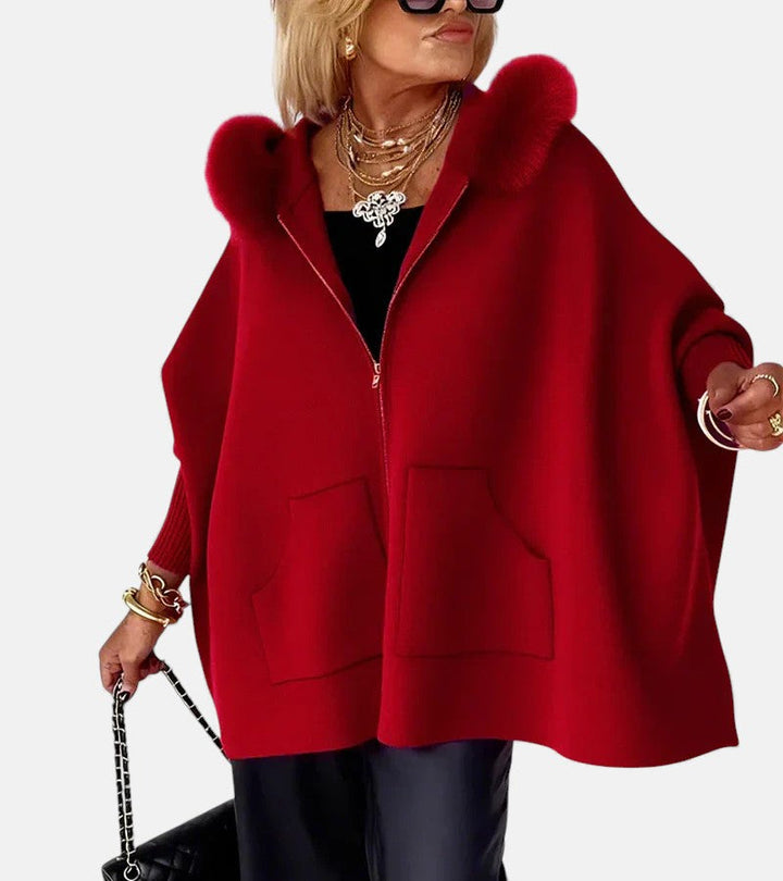 Arrabelle – Casual Hooded Coat with Fur Collar