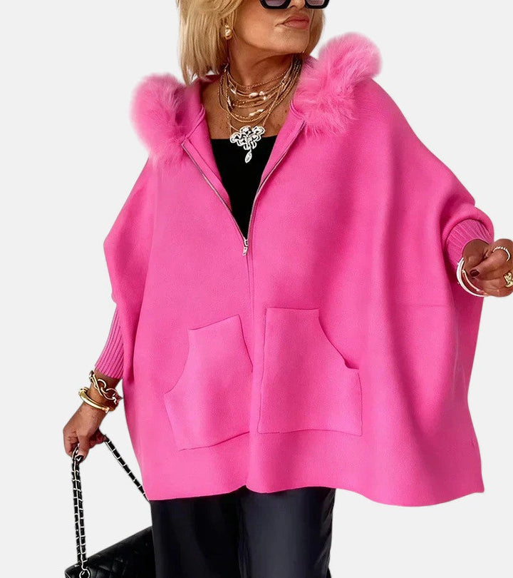 Arrabelle – Casual Hooded Coat with Fur Collar
