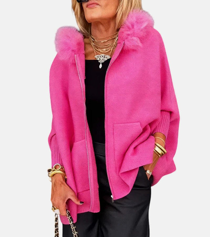 Arrabelle – Casual Hooded Coat with Fur Collar