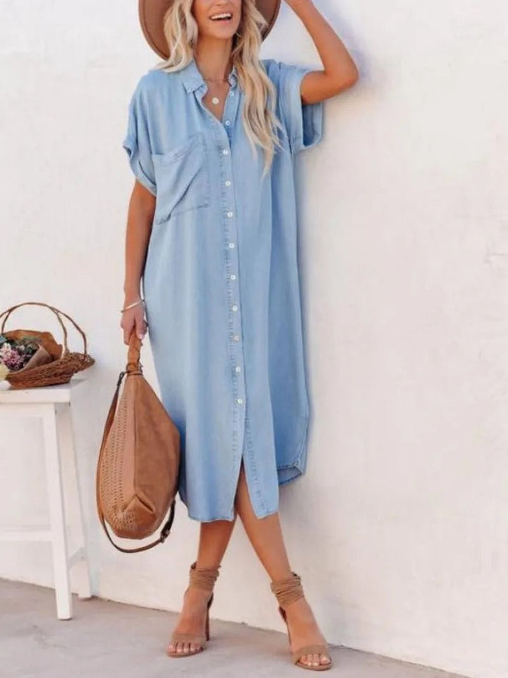 Mathilde - Oversized Denim Shirt Dress